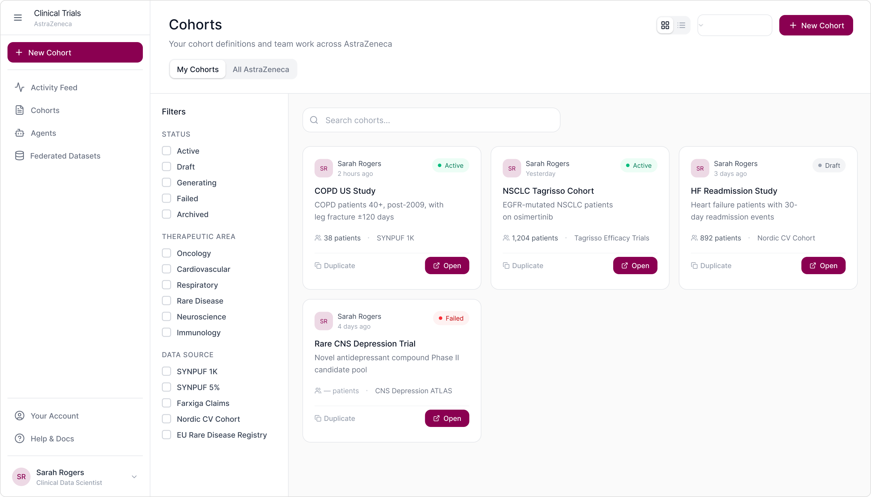 Clinical Trial Design Platform, AstraZeneca — screen 14